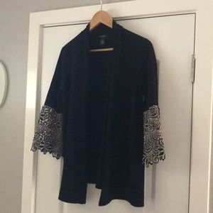 Black sweater with pretty detailed sleeve